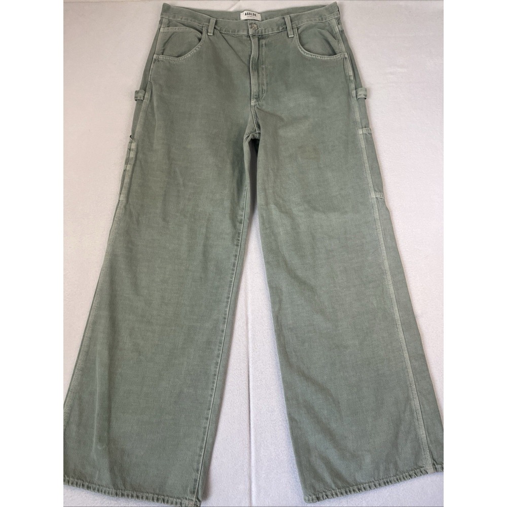 Agolde Magda Denim Women's 30 Organic Cotton Wide Leg 90's Y2K Drab Wash Jean